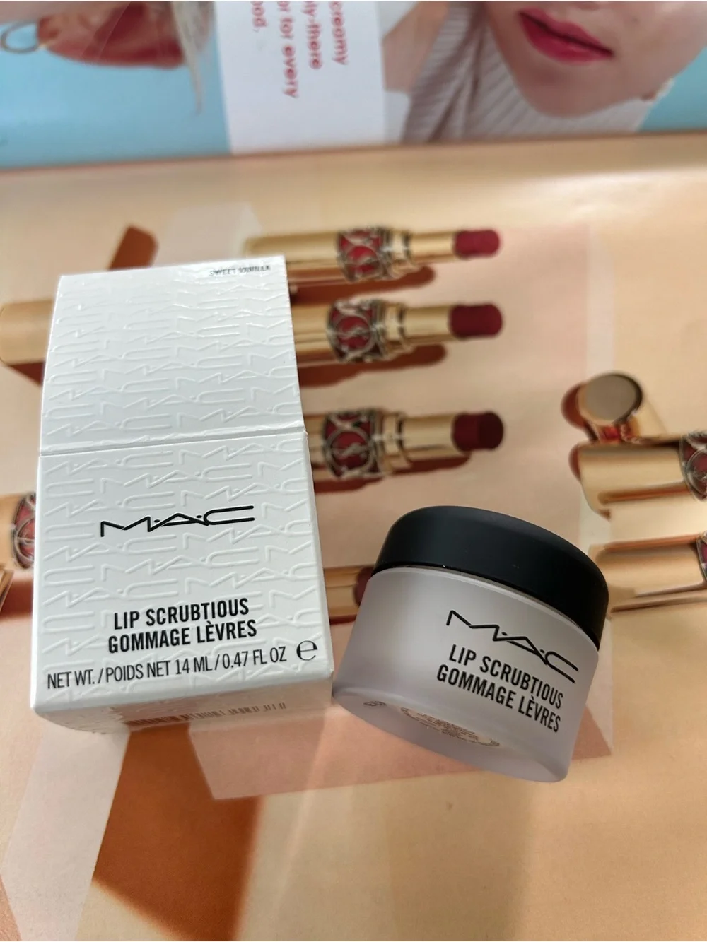 MAC Cosmetics Lip Scrubtious Lip Gommage Levres sweet vanilla lip scrub 14ml new